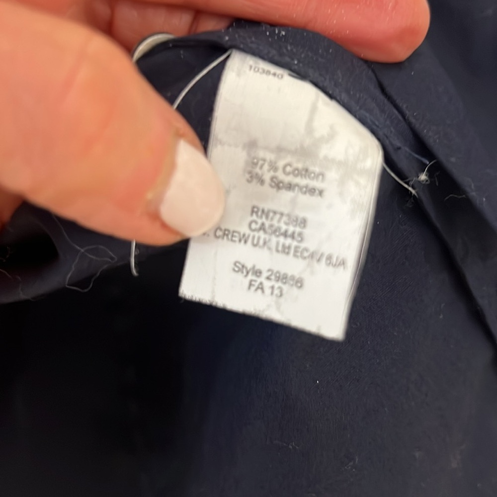 J.Crew Dark Navy Stretch Perfect Button Down Shir… - image 6